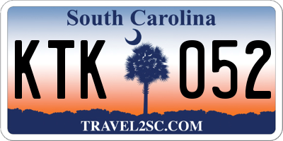SC license plate KTK052