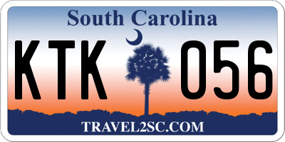 SC license plate KTK056