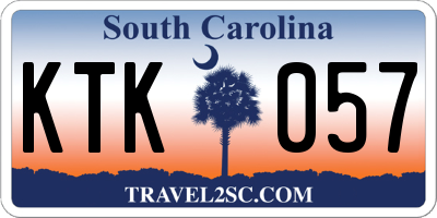 SC license plate KTK057