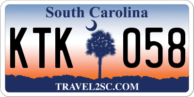 SC license plate KTK058