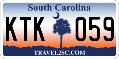 SC license plate KTK059