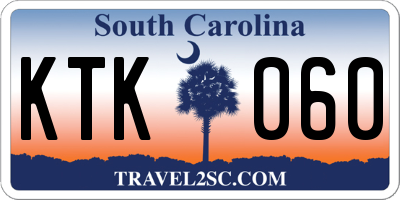 SC license plate KTK060