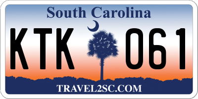 SC license plate KTK061