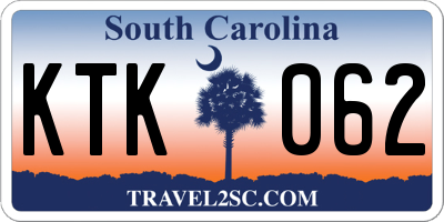 SC license plate KTK062