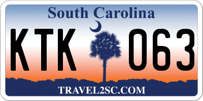 SC license plate KTK063