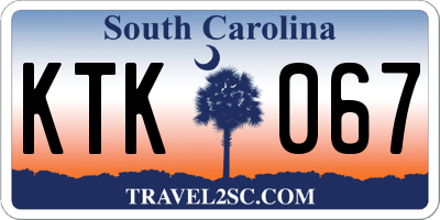 SC license plate KTK067
