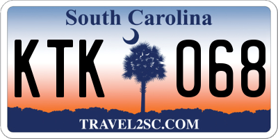 SC license plate KTK068