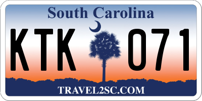 SC license plate KTK071