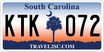SC license plate KTK072