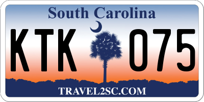 SC license plate KTK075