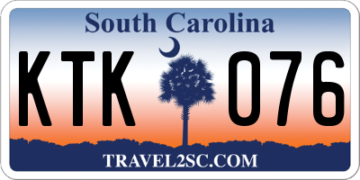 SC license plate KTK076