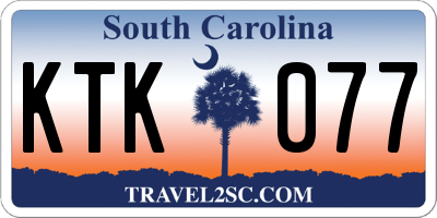 SC license plate KTK077