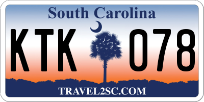 SC license plate KTK078