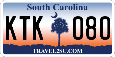 SC license plate KTK080