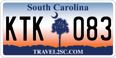SC license plate KTK083