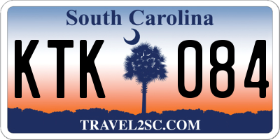 SC license plate KTK084