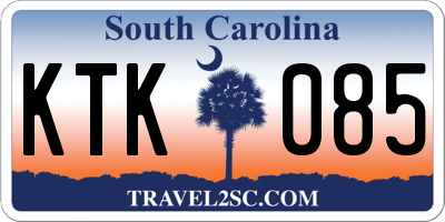 SC license plate KTK085