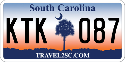 SC license plate KTK087