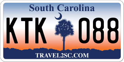 SC license plate KTK088