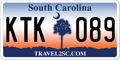 SC license plate KTK089