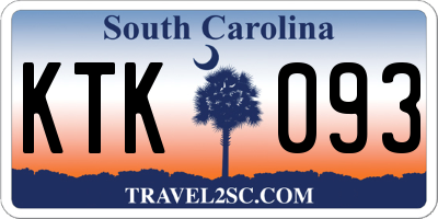 SC license plate KTK093