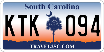 SC license plate KTK094