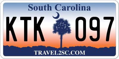 SC license plate KTK097