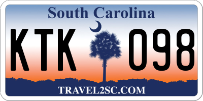 SC license plate KTK098