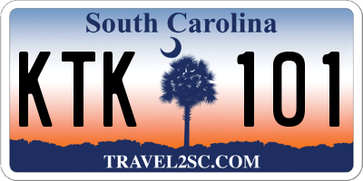 SC license plate KTK101