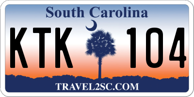 SC license plate KTK104