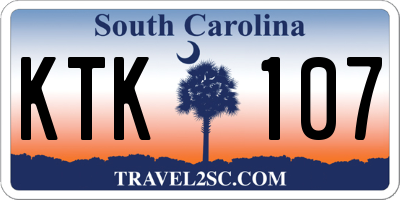 SC license plate KTK107