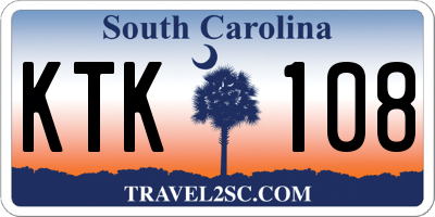 SC license plate KTK108