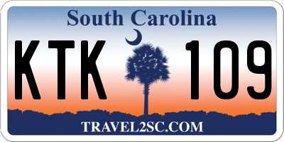 SC license plate KTK109