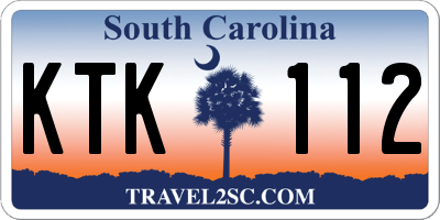 SC license plate KTK112