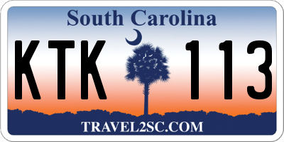 SC license plate KTK113