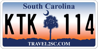 SC license plate KTK114