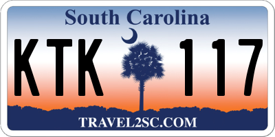 SC license plate KTK117