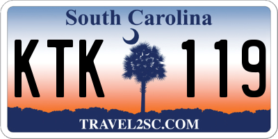 SC license plate KTK119