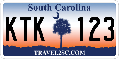 SC license plate KTK123