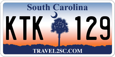SC license plate KTK129