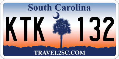SC license plate KTK132