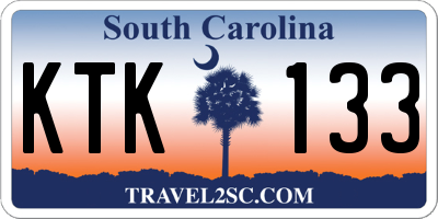 SC license plate KTK133