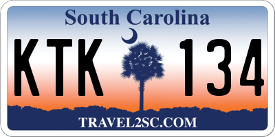SC license plate KTK134