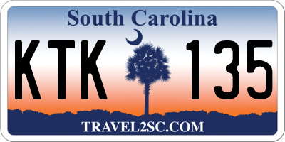 SC license plate KTK135