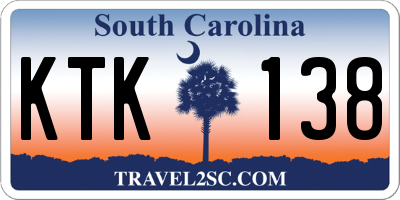 SC license plate KTK138