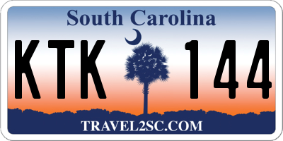 SC license plate KTK144