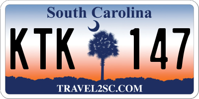 SC license plate KTK147