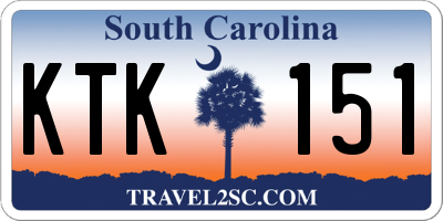 SC license plate KTK151