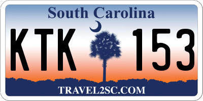 SC license plate KTK153