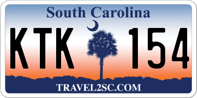SC license plate KTK154